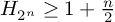 (TeX formula: 
H_{2^n} ≥ 1+\frac{n}{2}
)