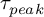 (TeX formula: τ_{peak})